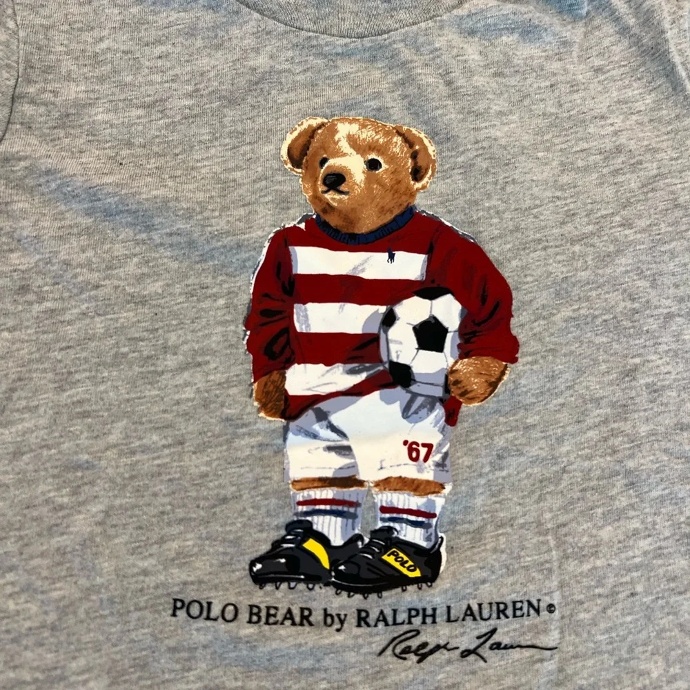 Ralph Lauren Shirt soccer ball bear baby 12 months